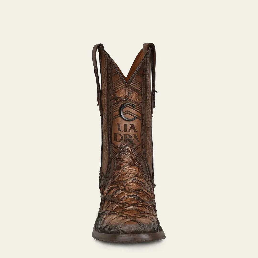 4L04PI - Cuadra honey cowboy rodeo pirarucu skin boots for men