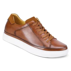 7 CM/2.76 Inches CMR CHAMARIPA Men's Tan Leather Casual Elevator Shoes - Gain 2.76 Inches in Height