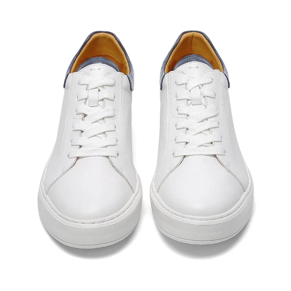 7CM / 2.76 Inches CMR CHAMARIPA Custom White Casual Elevator Sneakers