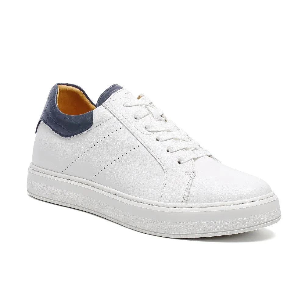 7CM / 2.76 Inches CMR CHAMARIPA Custom White Casual Elevator Sneakers