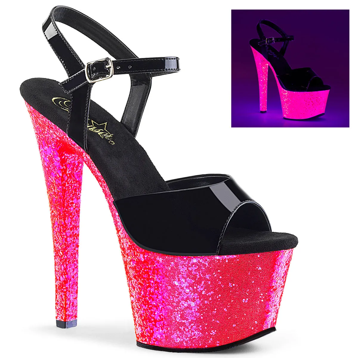 7" Heel Neon Platform (SKY-309UV) (SKY-309UVLG)