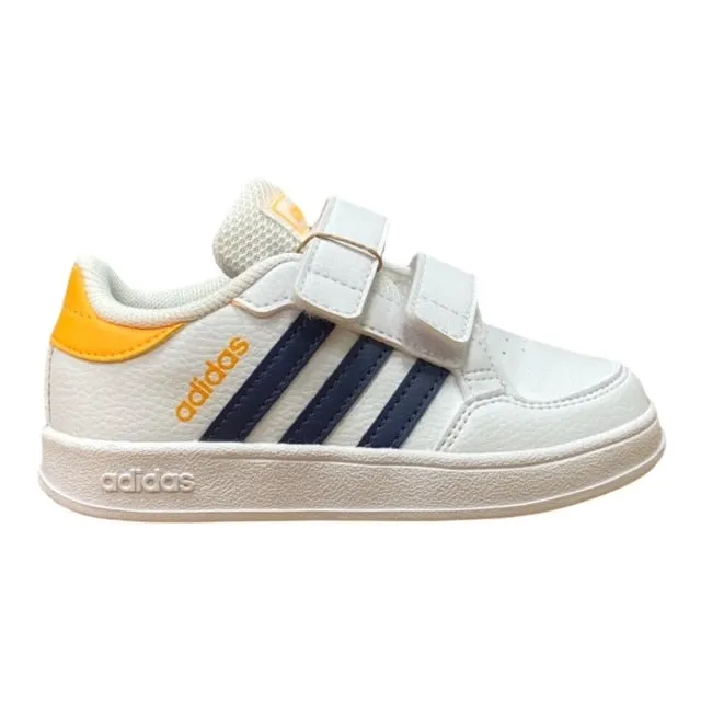 Adidas scarpa sneakers fa ragazzi Breaknet CF I GW2901 bianco-blu-arancio