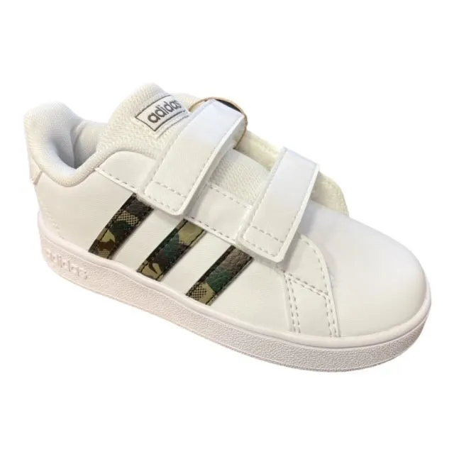 Adidas sneakers da bambino Grand Court CF I GZ1086 white-camo