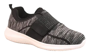 Align Velcro-Strap Mesh Sneaker in Black and Gray