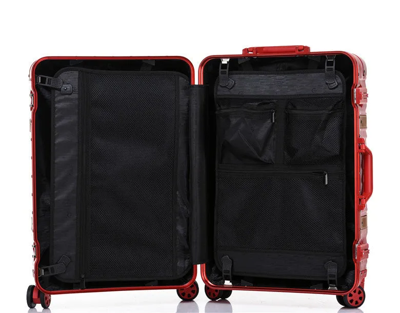 Aluminium Frame Spinner Wheel Hand Luggage Travel Bag Suitcase