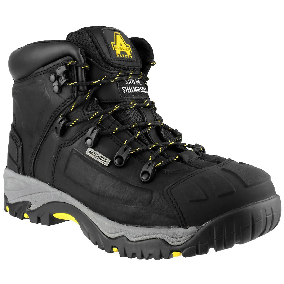 Amblers Safety Boots Womens Standard Fit Black Waterproof Shoes Steel Toe Size 3