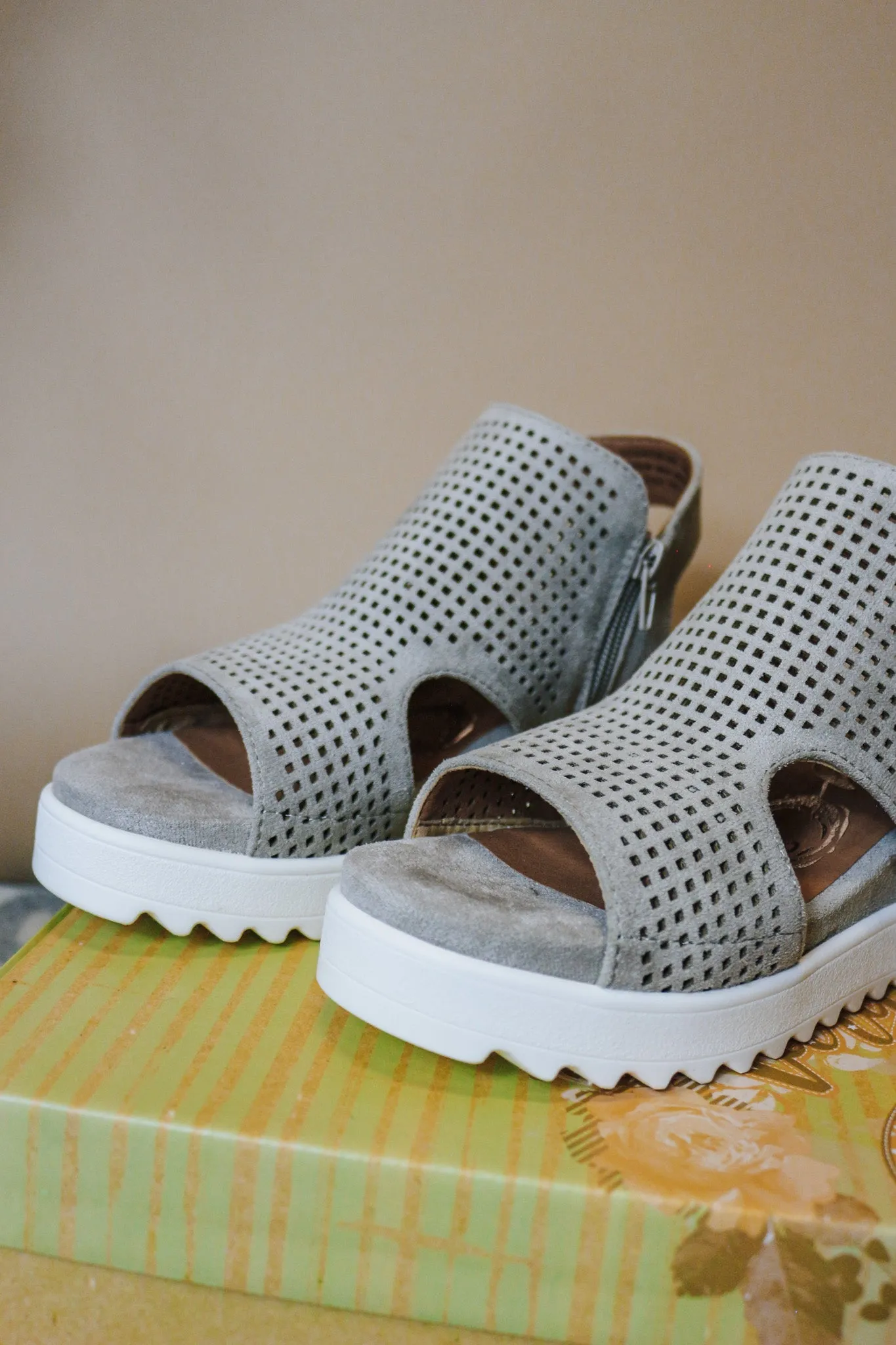 Amy Light Grey Sandal By Very G