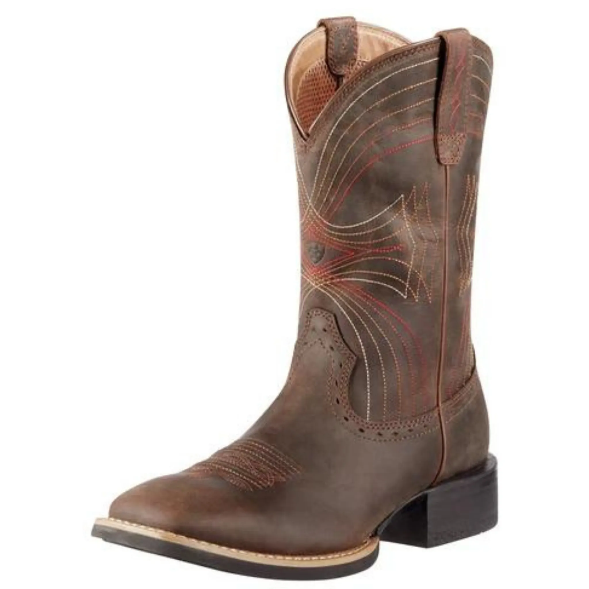 ARIAT MEN'S SPORT WESTERN WIDE SQUARE TOE BROWN BOOTS - 10010963