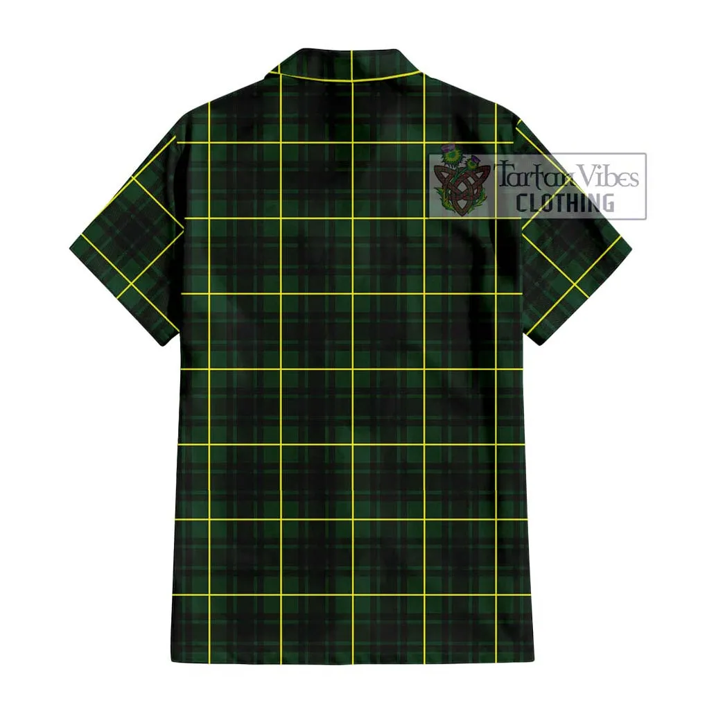 Arthur Modern Tartan Short Sleeve Button Shirt with Family Crest DNA In Me Style