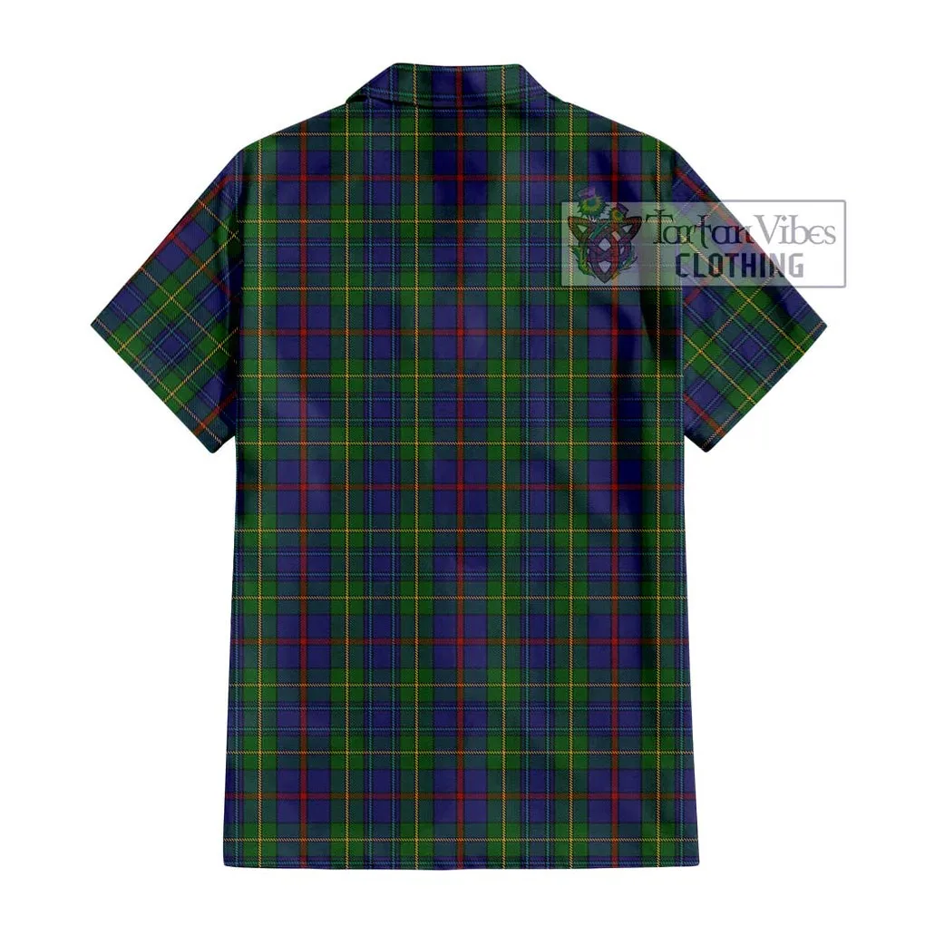 Bailey Tartan Short Sleeve Button Shirt with Family Crest DNA In Me Style