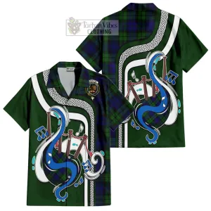 Bannatyne Tartan Short Sleeve Button Shirt with Epic Bagpipe Style