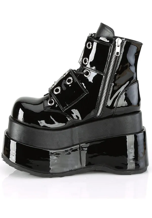 BEAR-104 [Black Patent] | PLATFORM BOOTS [PREORDER]