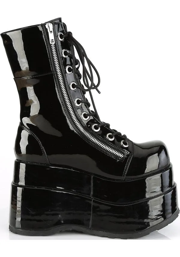 BEAR-265 [Black Patent] | PLATFORM BOOTS [PREORDER]