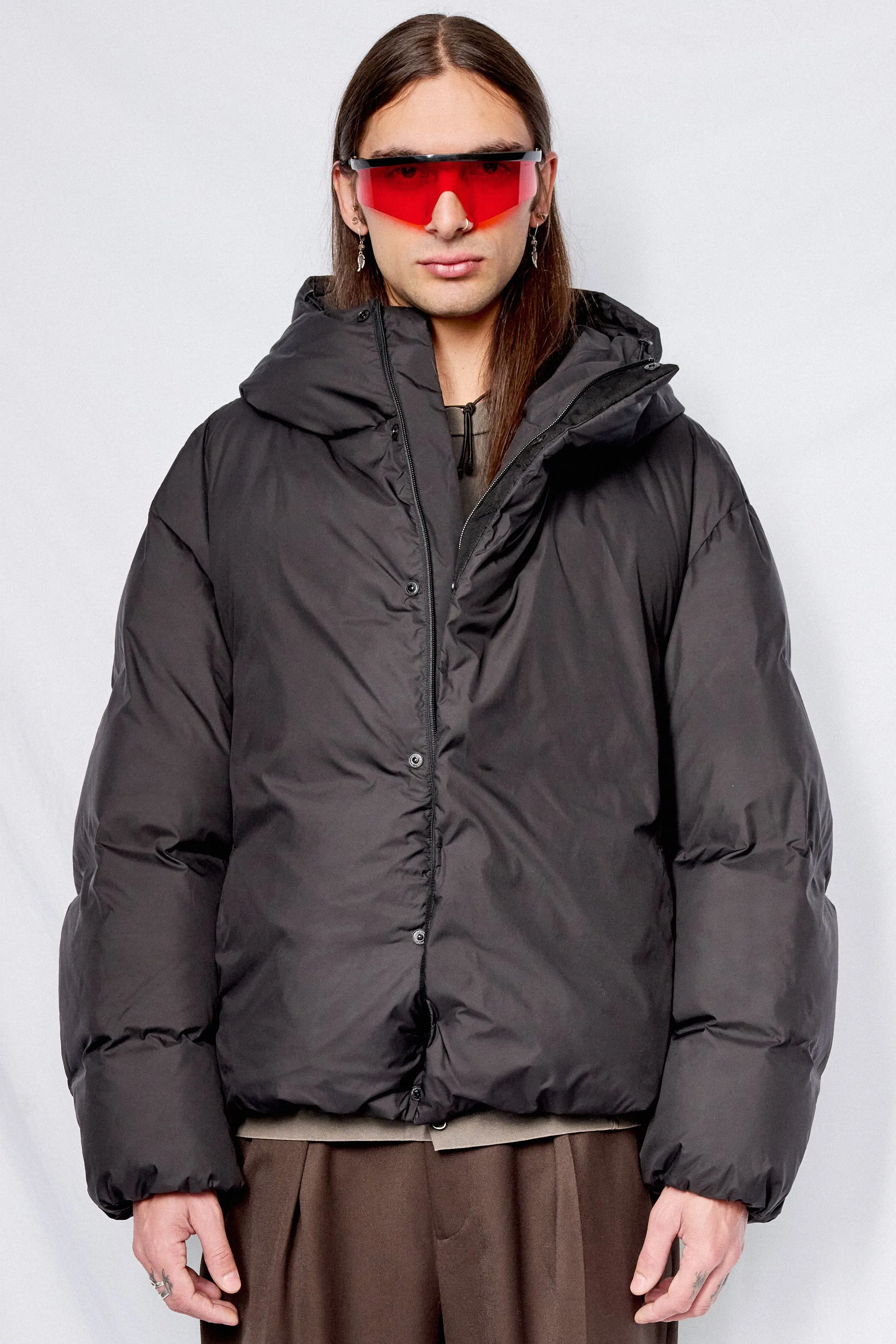 Black Bedding Short Down Puffer