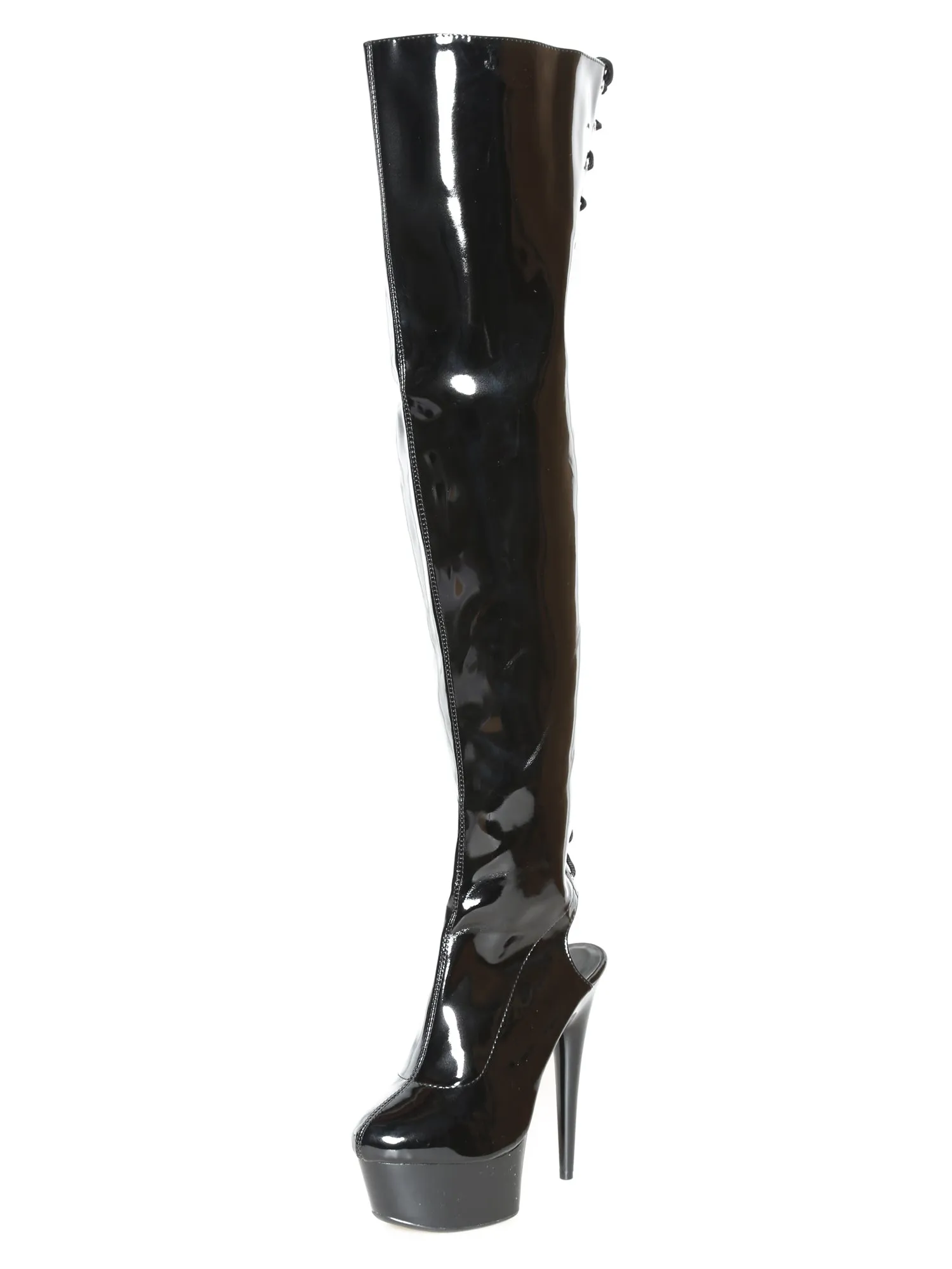 Black Open Heel Boot