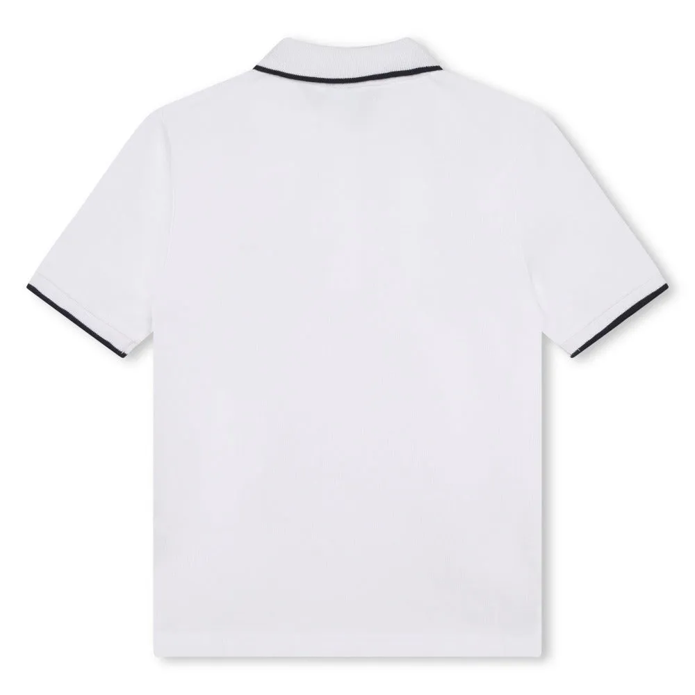 BOSS KIDSWEAR White Short Sleeve Polo