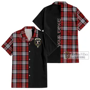 Brodie Dress Tartan Short Sleeve Button Shirt with Family Crest and Half Of Me Style