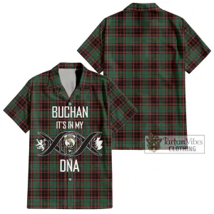 Buchan Ancient Tartan Short Sleeve Button Shirt with Family Crest DNA In Me Style