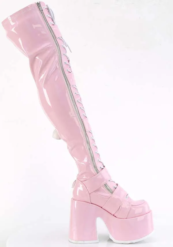 CAMEL-305 [Baby Pink] | PLATFORM BOOTS [PREORDER]