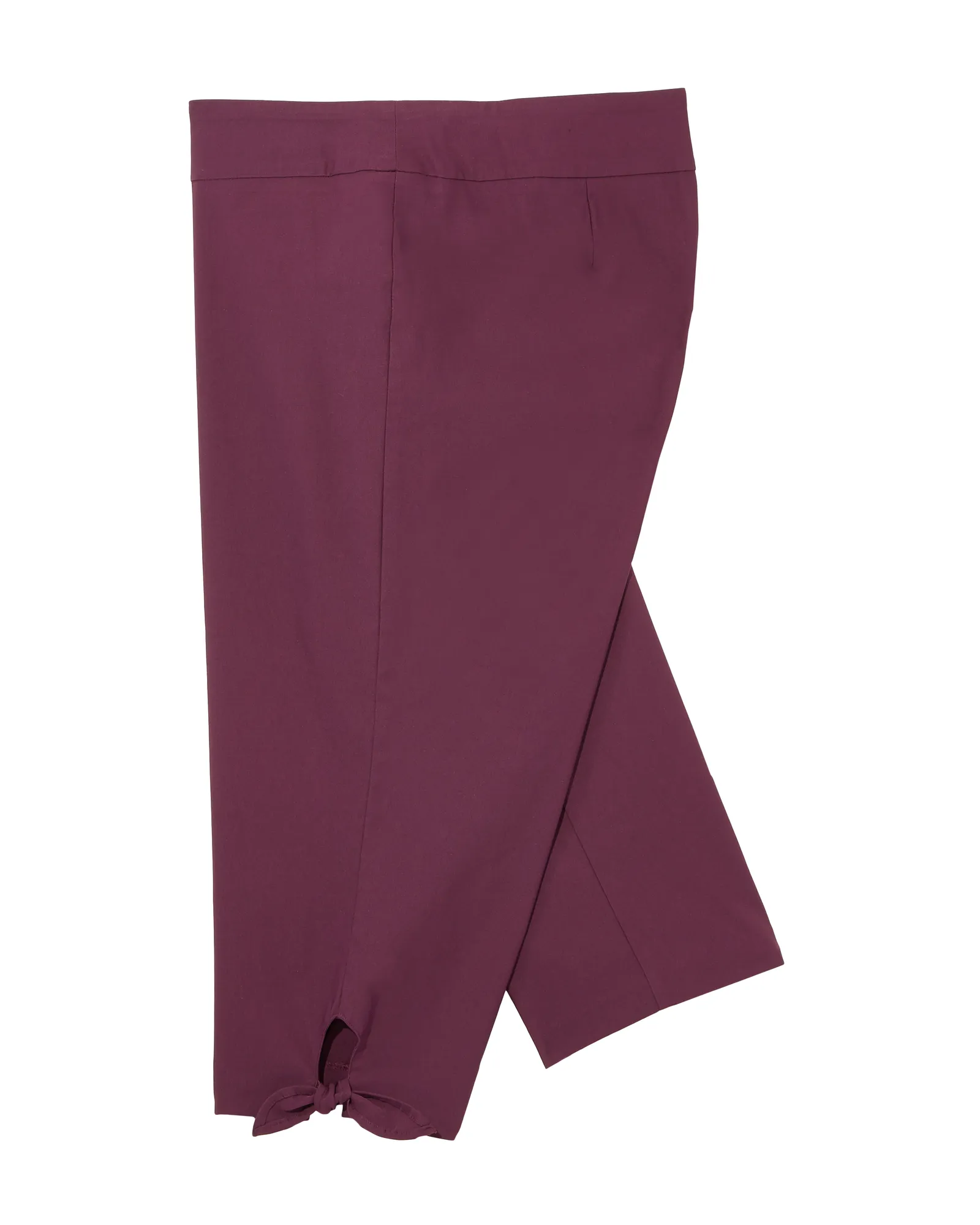 Canberra Pull On Crop Pant w/ Tie Hem | Purple