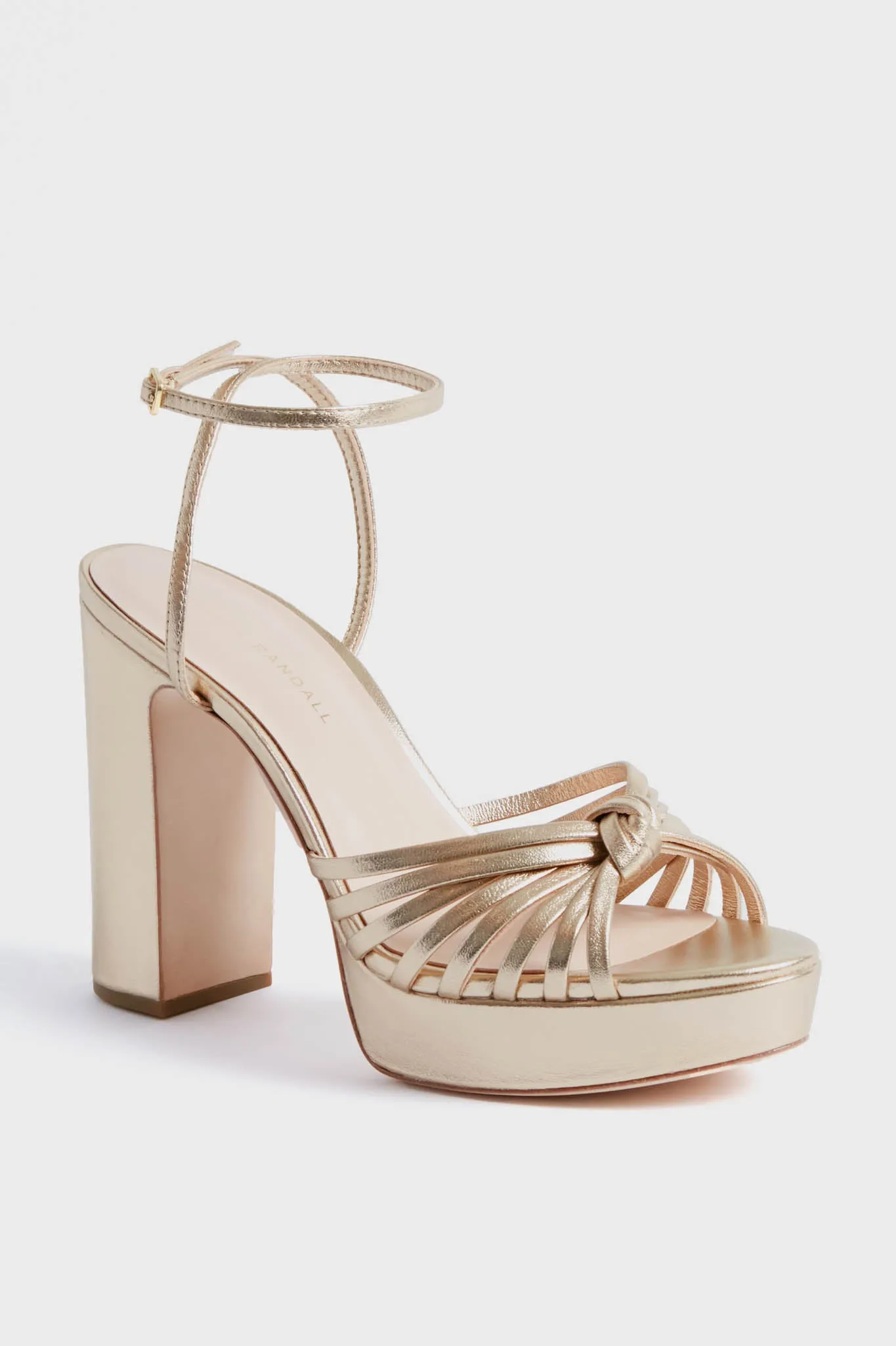 Champagne Nappa Rivka Platform Heels