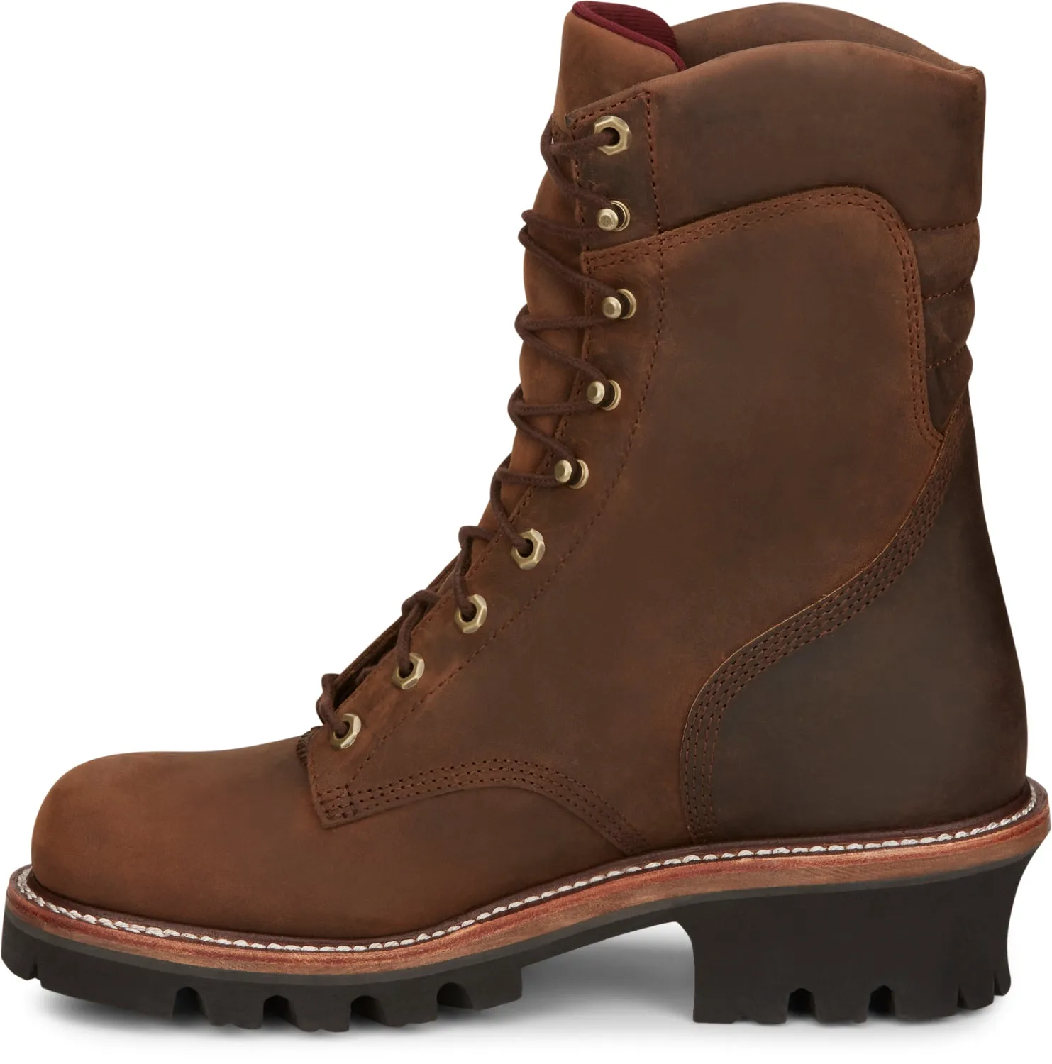 Chippewa Mens Super DNA 9in Waterproof Bay Apache Leather Work Boots