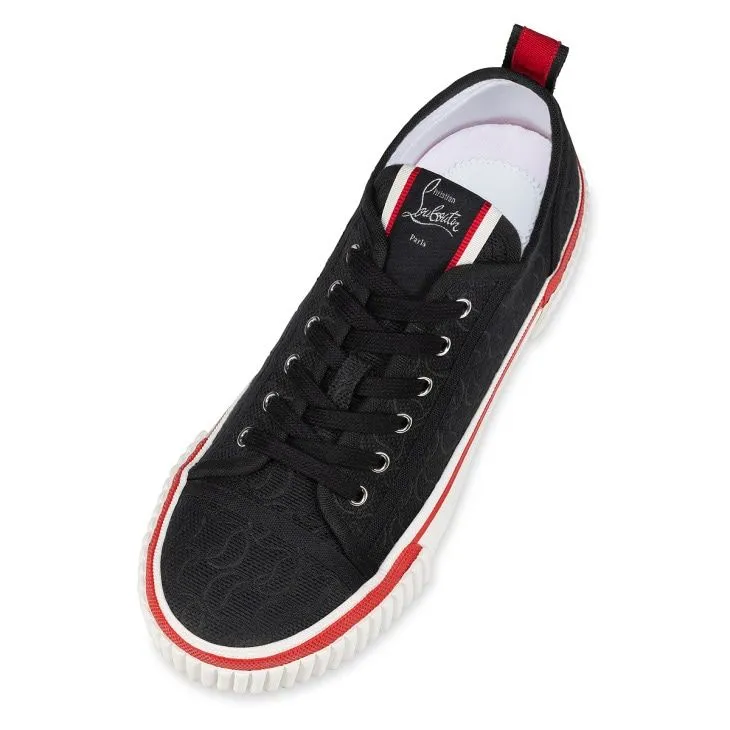 CHRISTIAN LOUBOUTIN Black Pedro Junior Sneakers for Men - SS24 Collection