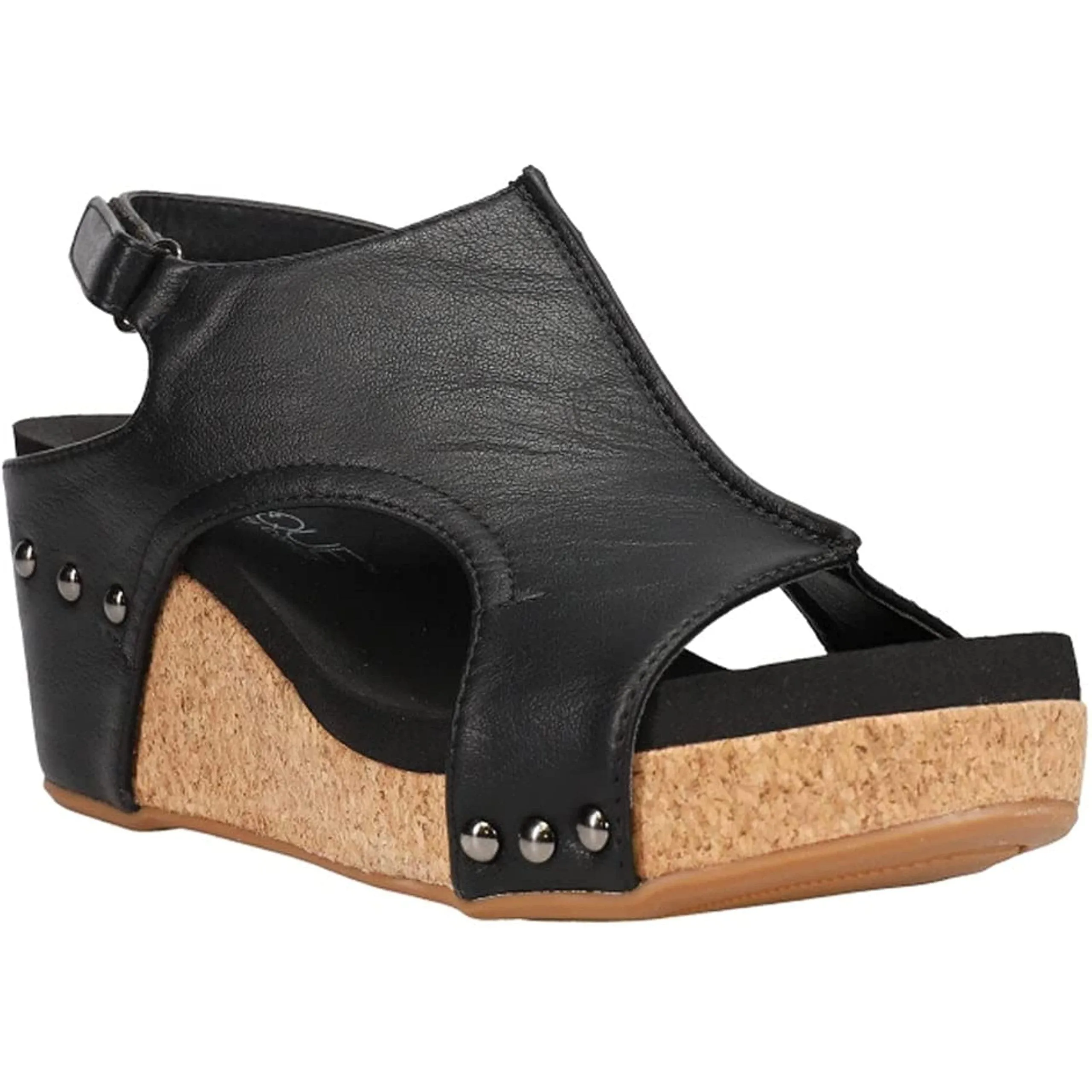 Corkys Footwear (WSL Women`s Corkys Carley Black Metallic Wedge Black 8