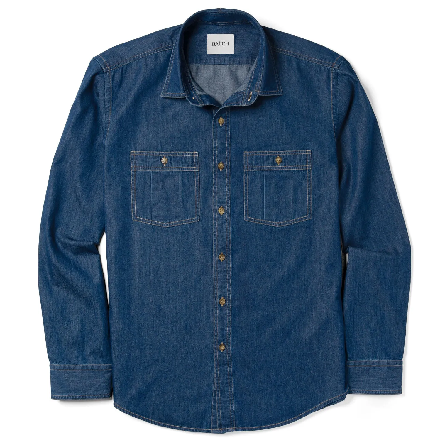 Craftsman Utility Shirt – Medium Blue Cotton Denim