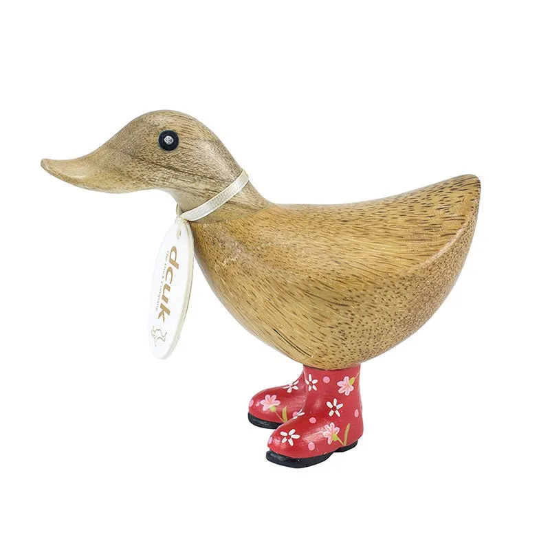 DCUK Ducky with Flower Welly - Red 9799