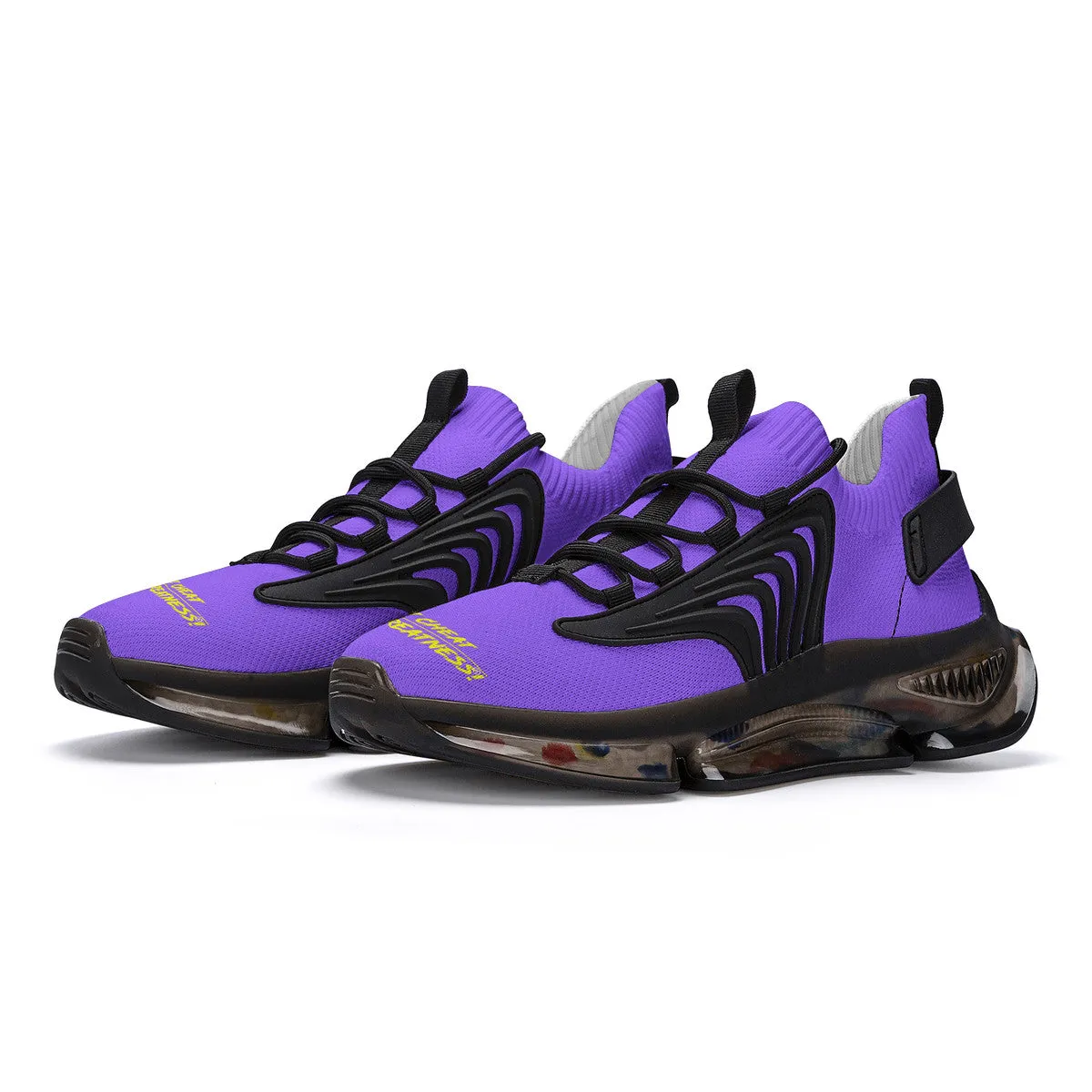 DCYG Purple & Gold Air Max React Sneakers - Black