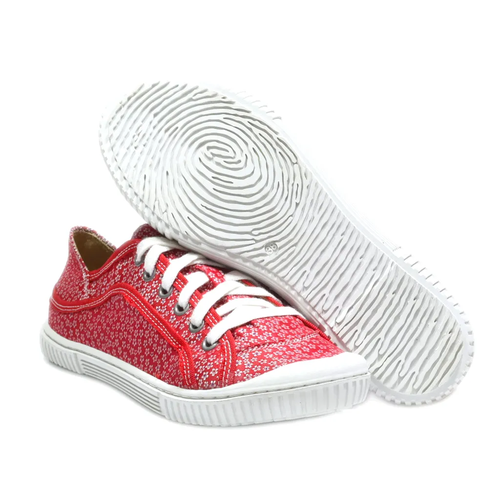 Deerberg Low-Top Sneakers Fabric Red Colour For Women