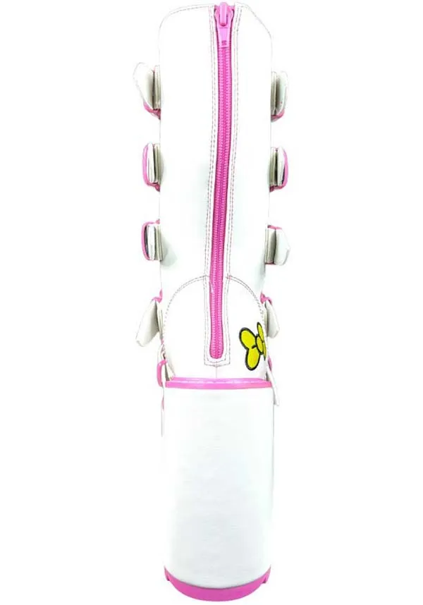 Dune My Melody [White/Pink] | PLATFORM BOOTS [IN STOCK]**