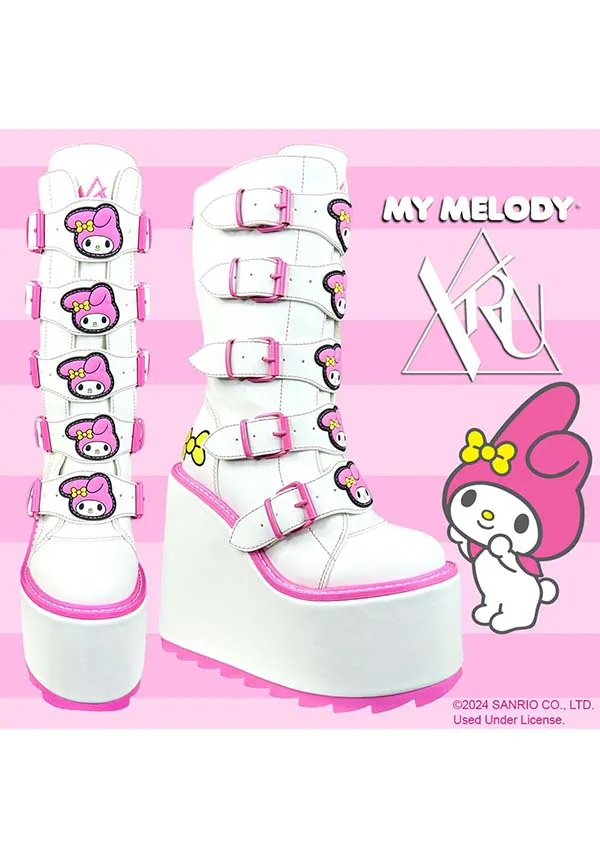 Dune My Melody [White/Pink] | PLATFORM BOOTS [IN STOCK]**