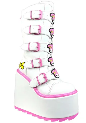 Dune My Melody [White/Pink] | PLATFORM BOOTS [IN STOCK]**