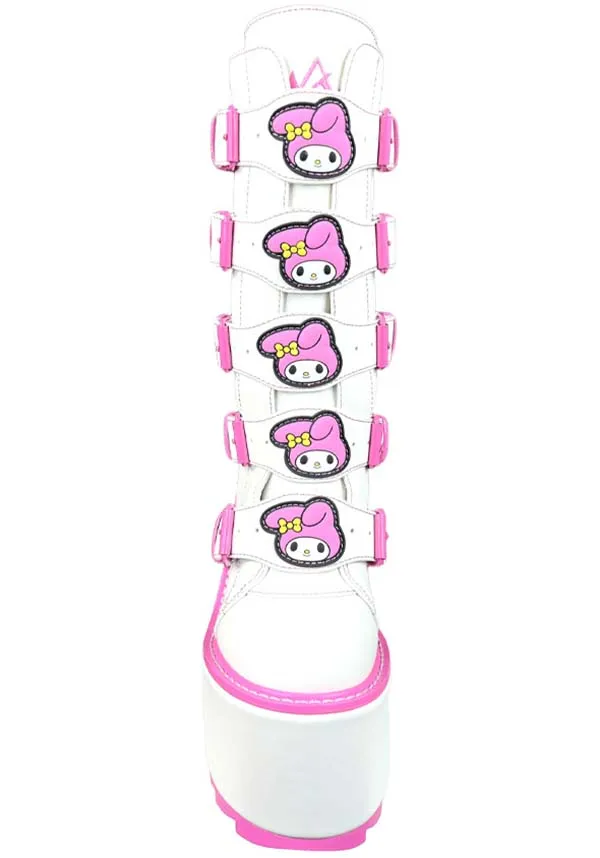 Dune My Melody [White/Pink] | PLATFORM BOOTS [IN STOCK]**