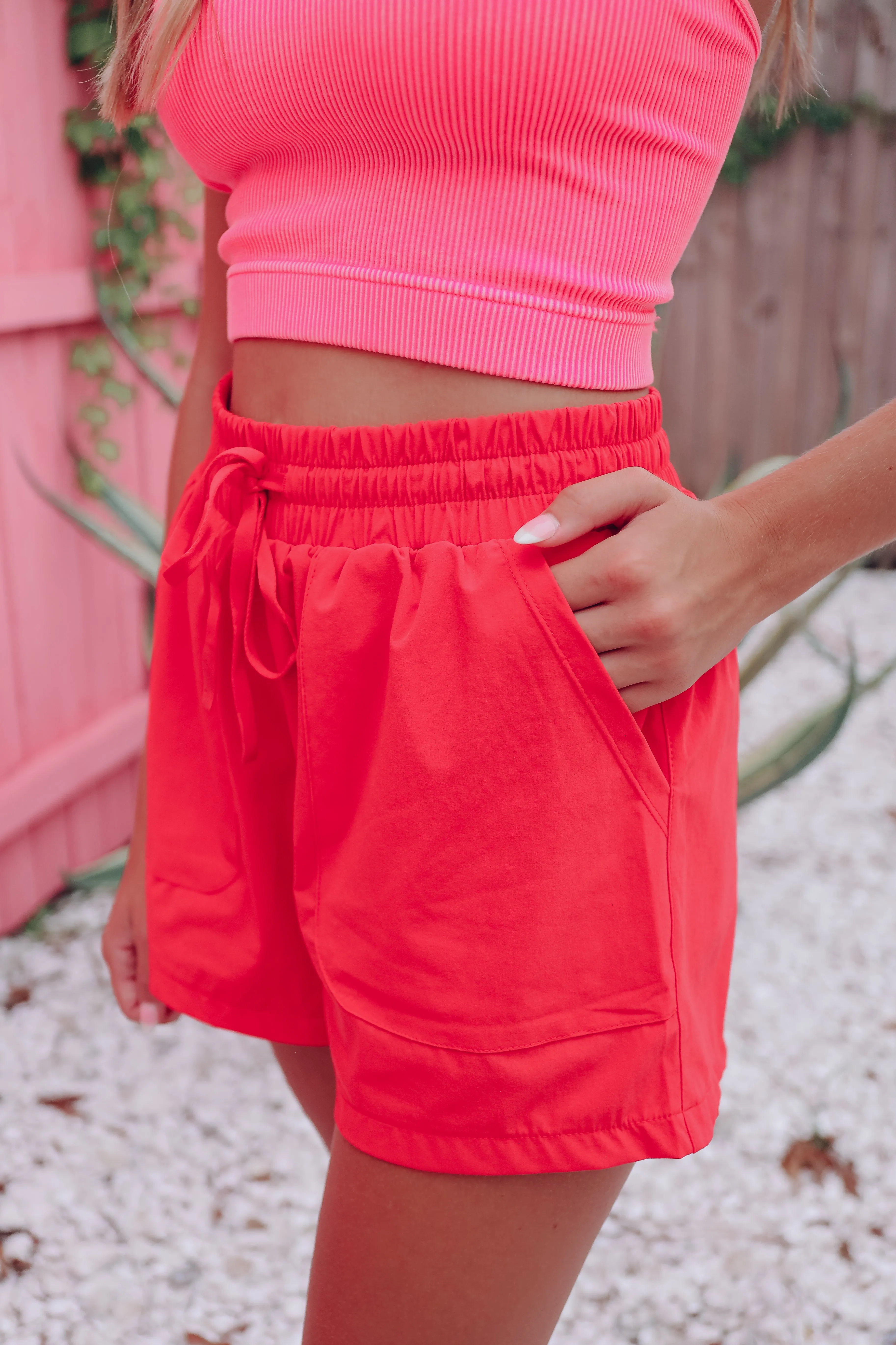 East Coast Active Shorts - Deep Coral