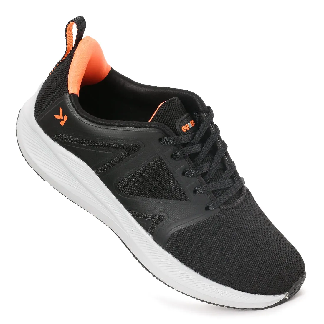 Eeken ESHGIA124 Black And Orange Athleisure Shoes For Men