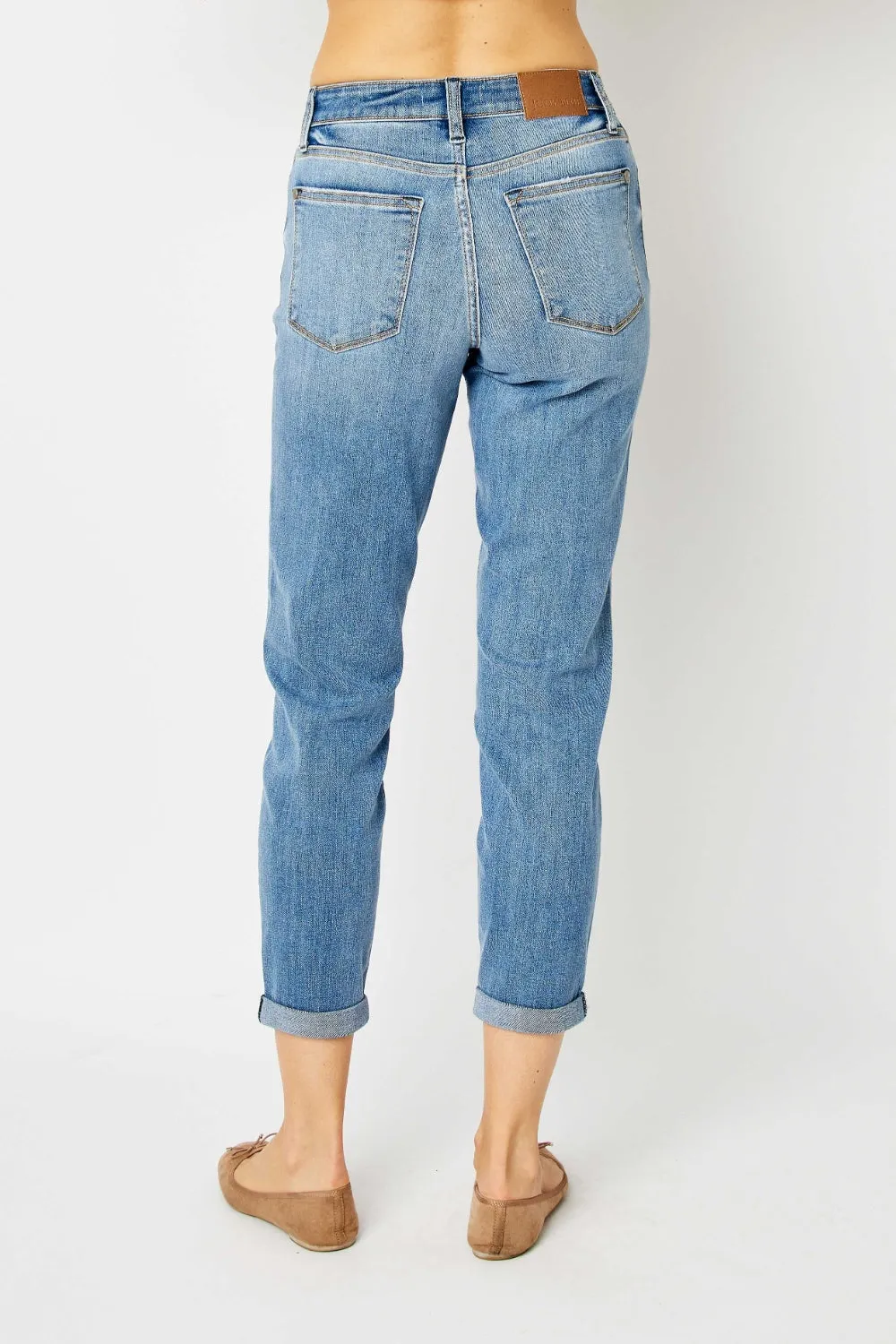 Explore More Collection - Judy Blue Full Size Cuffed Hem Slim Jeans