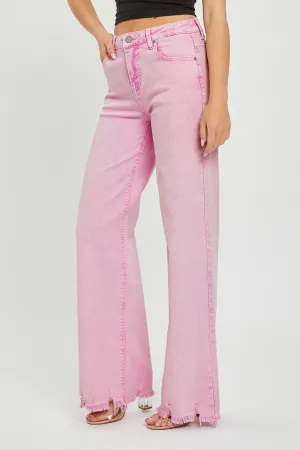 Explore More Collection - RISEN High Rise Wide Leg Jeans