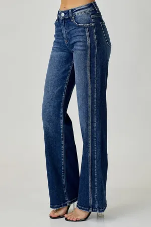 Explore More Collection - RISEN Mid Rise Straight Jeans