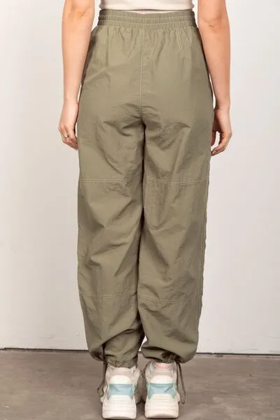 Explore More Collection - VERY J Drawstring Woven Parachute Joggers