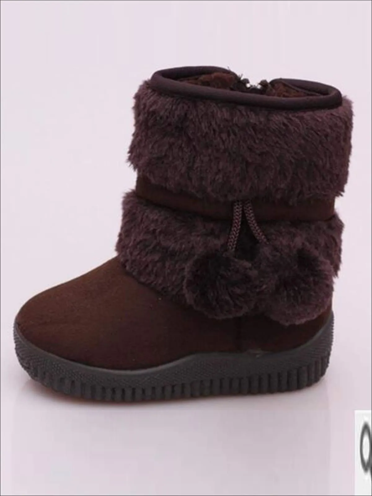 Faux Fur Pom Pom Princess Boots By Liv and Mia