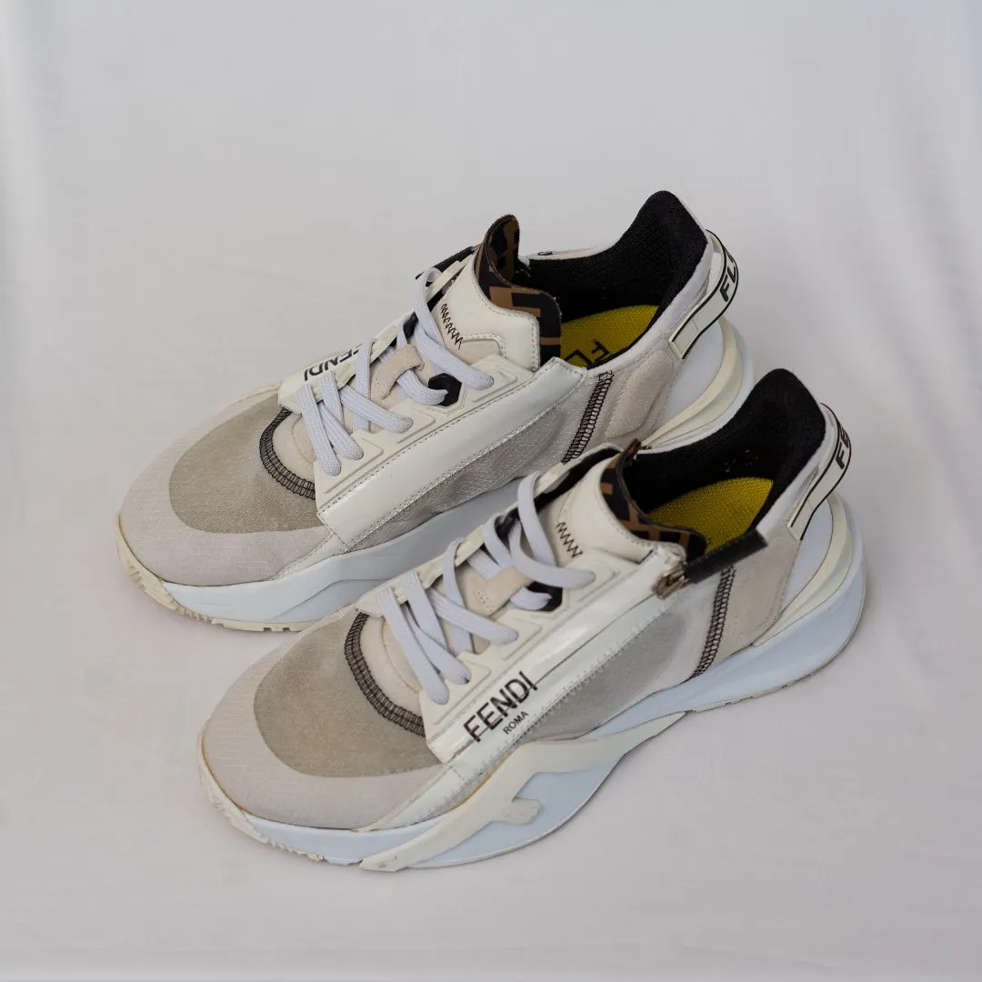 Fendi Flow Sneakers in Nylon & Suede, 38