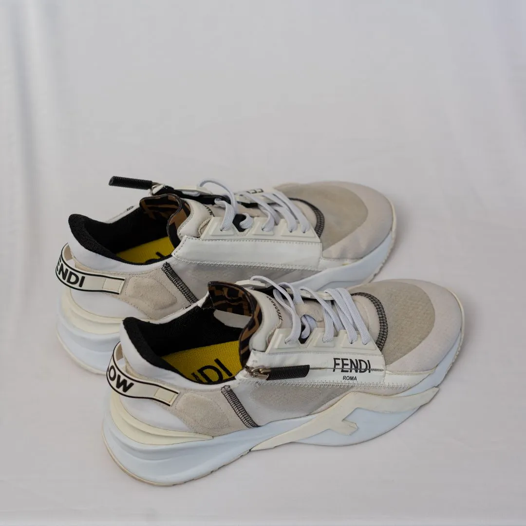 Fendi Flow Sneakers in Nylon & Suede, 38