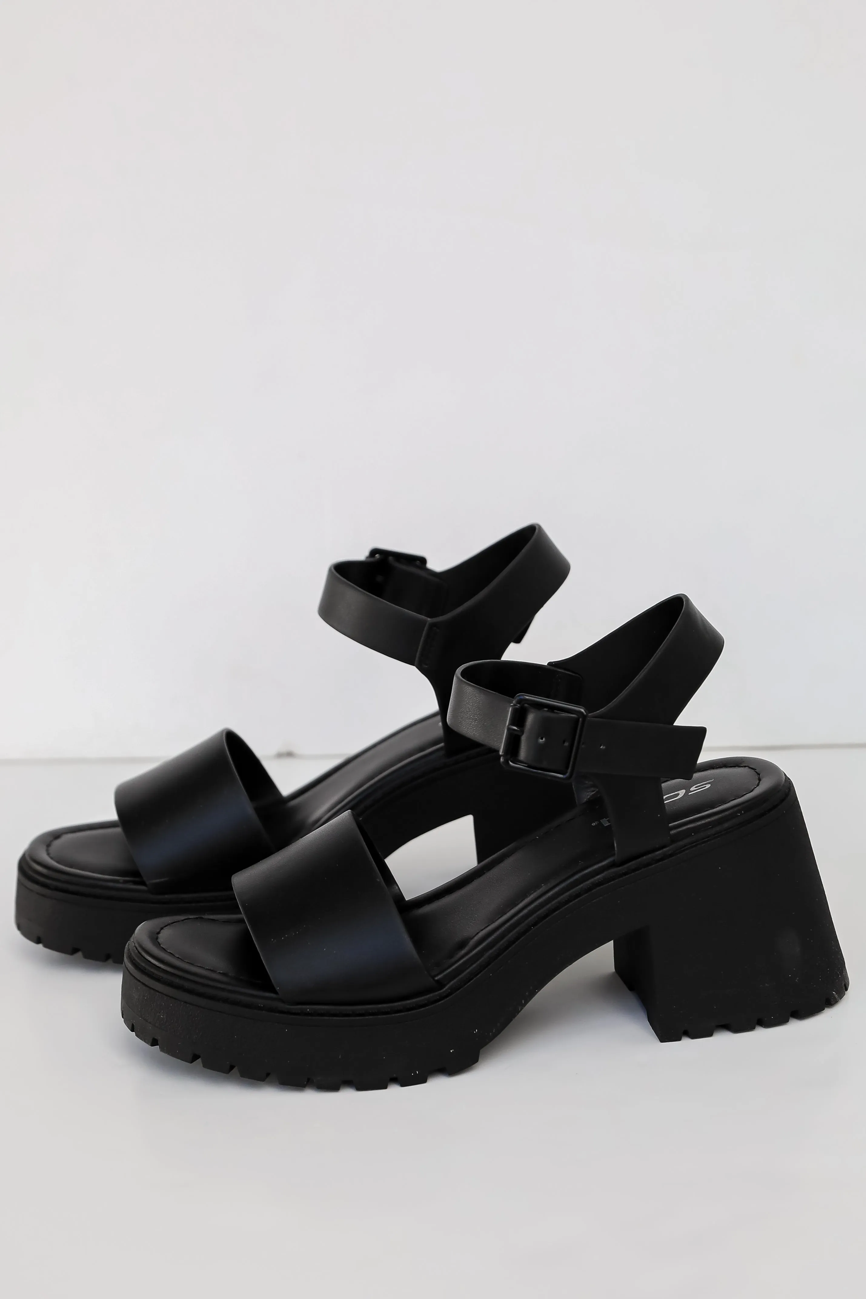 FINAL SALE - Bold Soul Black Platform Heels