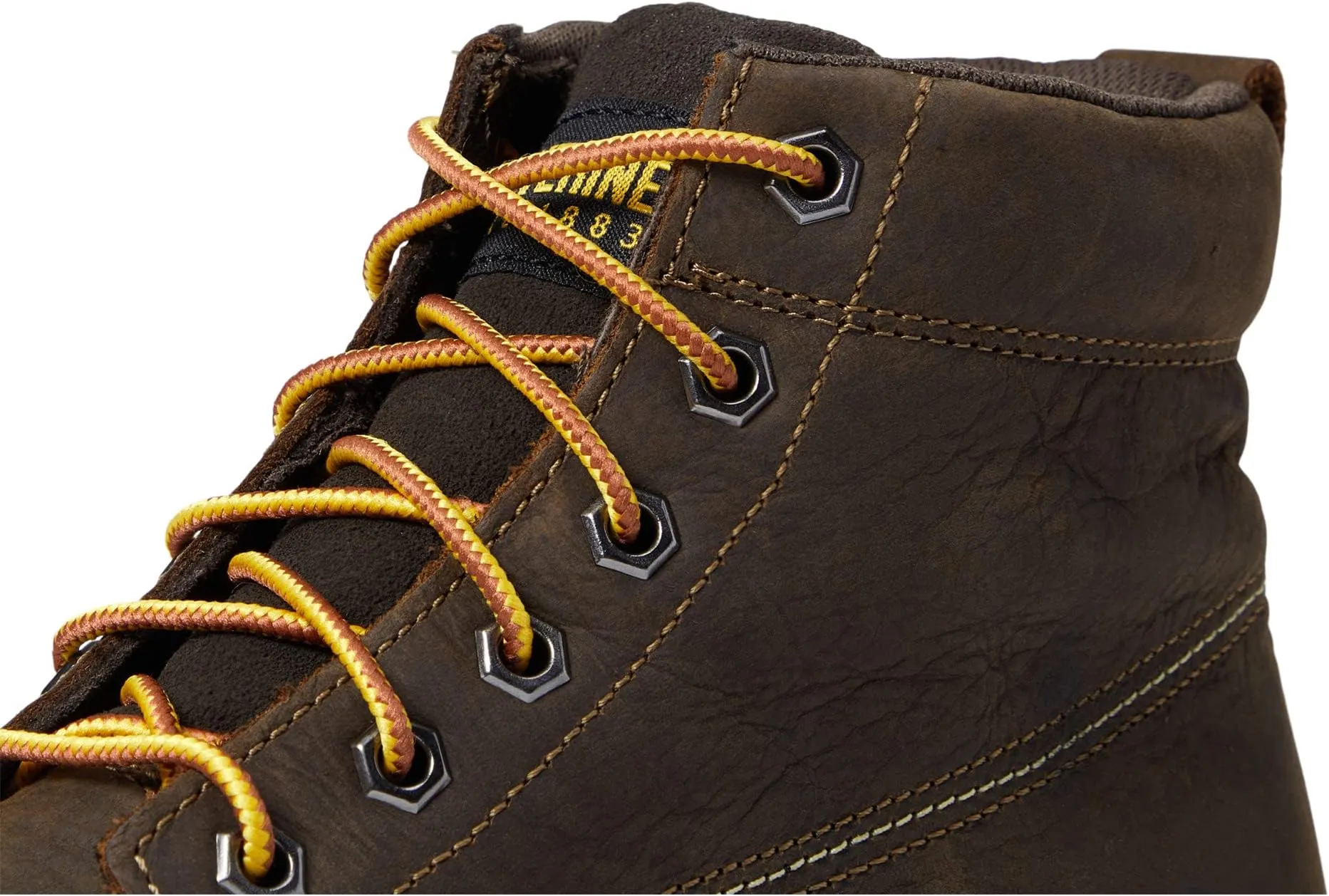 Floorhand Moc Toe Waterproof 6" Wolverine Lace-Up Boot, Dark Coffee