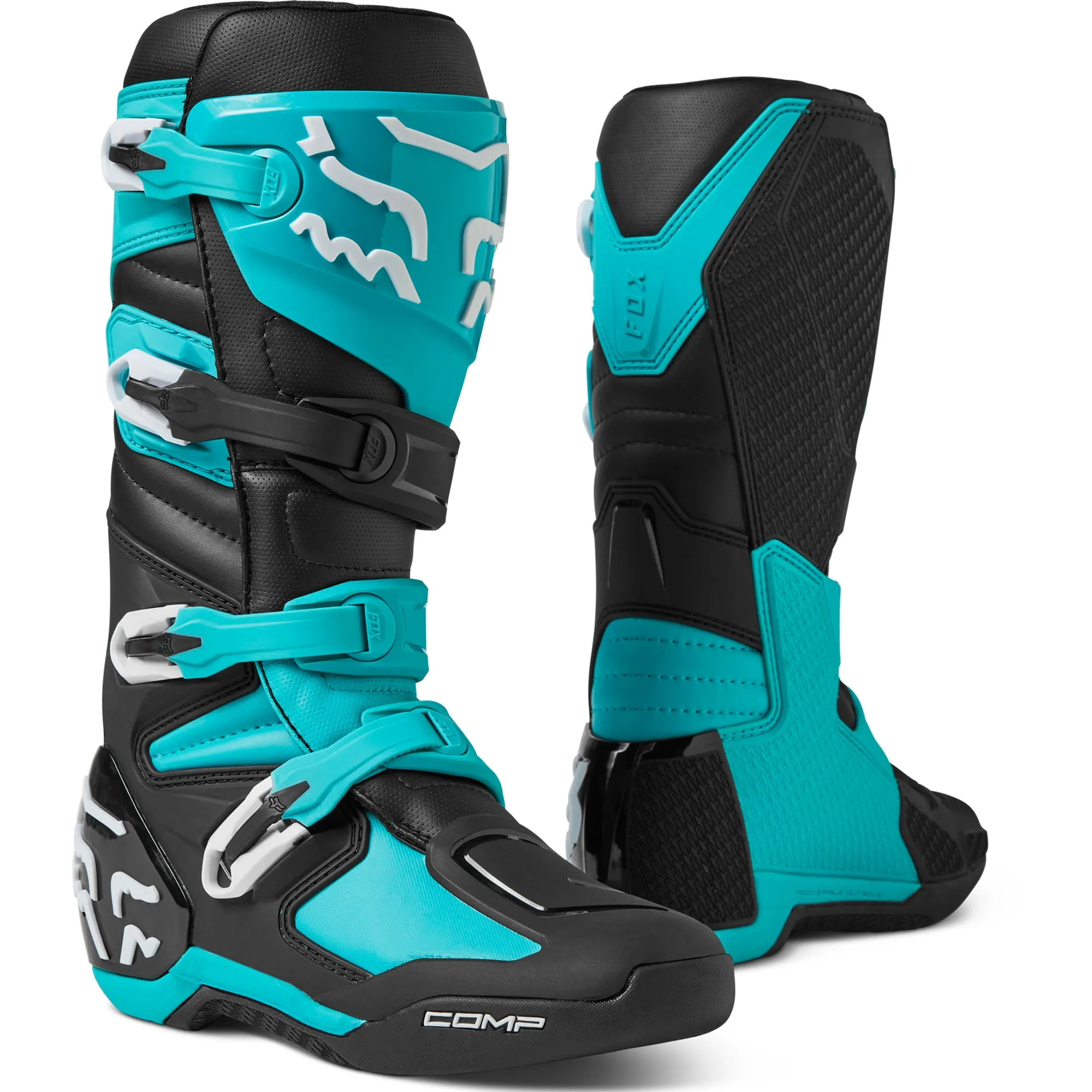 Fox Racing Comp Offroad Boots Teal Blue