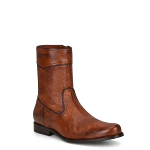 G08VNVN - Franco Cuadra almond dress casual leather zip ankle boots for men