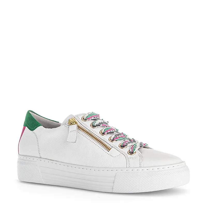 G46.465 - WHITE MULTI COLOUR LEATHER